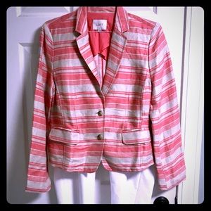 Ann Taylor Loft size 12 orange tan blazer EUC